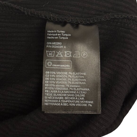 H&M Ribbed Midi Dress | Black | Size Medium - Picture 5 of 5